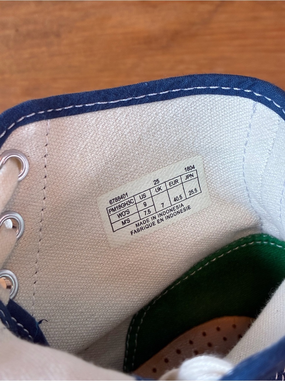 Retired P.F. Flyers Grounder High-Top Blue Cream Men 7.5 Good Condition - Picture 4 of 5